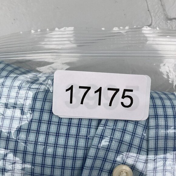 Peter Millar Shirt Mens 2XLarge Blue White Check Cotton Dress Classic Career - Picture 11 of 11